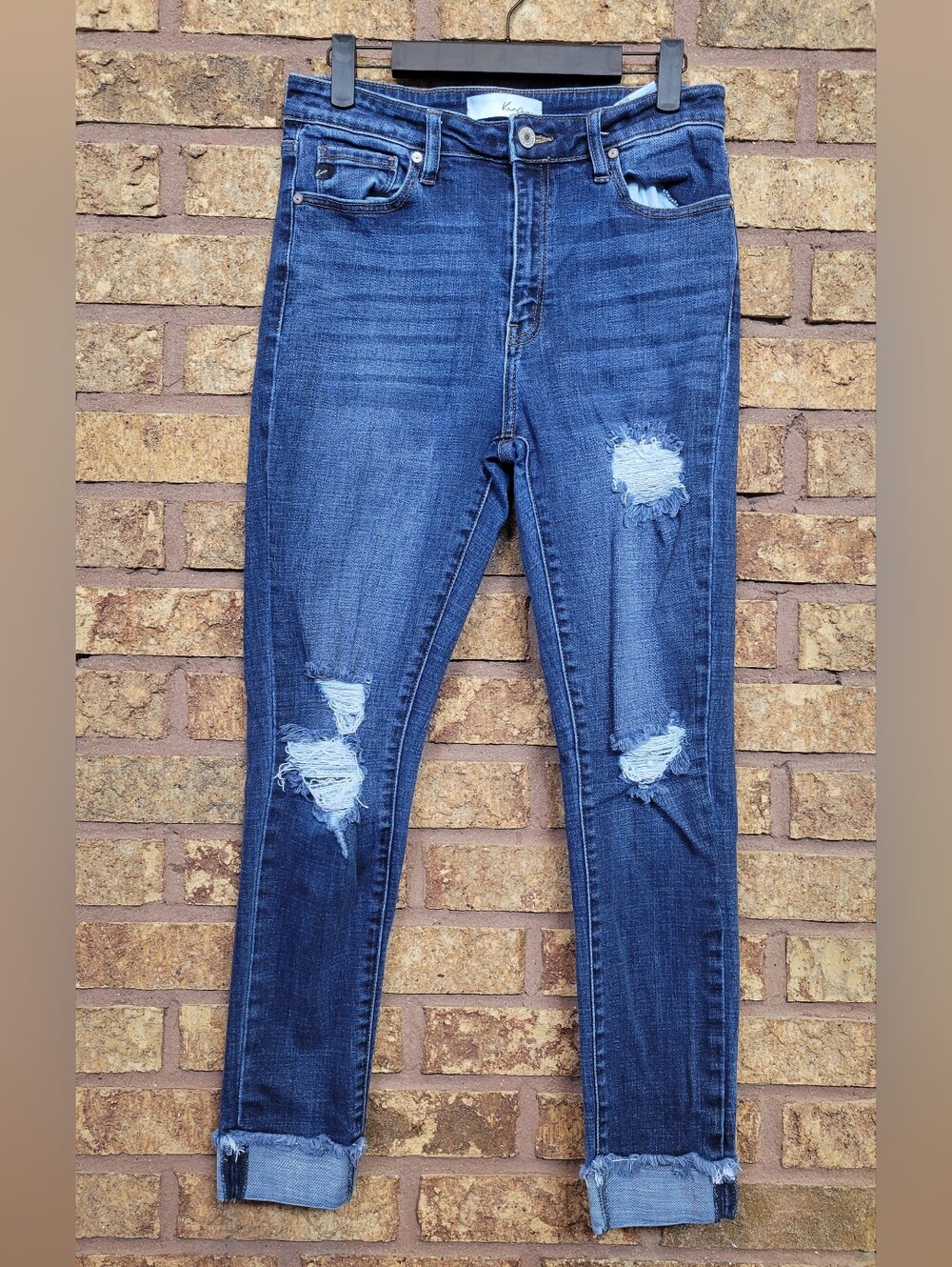 KanCan Judith High Rise Skinny Distressed Denim Jeans Size 28 Stretch